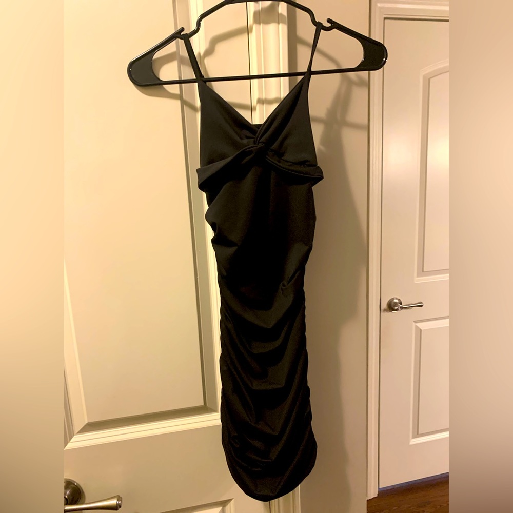 Ruched Black Dress!